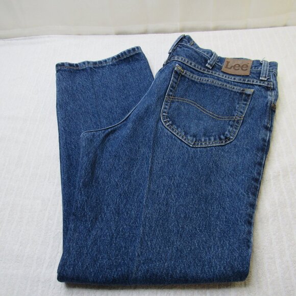 Lee Jeans Men Size 38 X 30 Blue Denim Regular Fit Medium Wash Western Normcore G - Picture 4 of 15